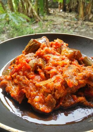 Foto resep Terong dan daging sapi balado (non MSG)