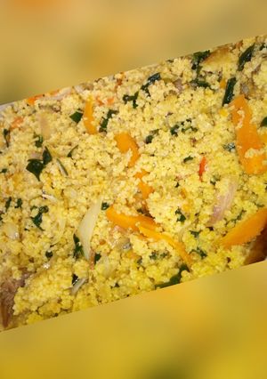 A picture of Stir fry carrot couscous😋.