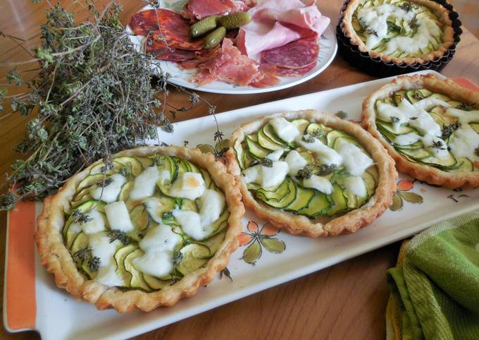 Tartelettes de courgette à la mozzarella