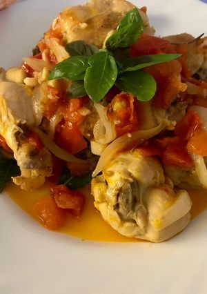 Foto di Pollo al pomodoro e cipolla ricetta di riciclo