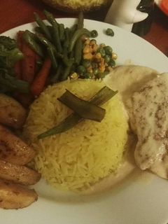 صورة لوصفة دجاج بالكريمة🍗 مع خضار سوتيه👌