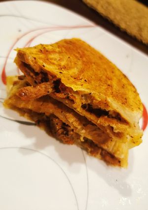 A picture of Cheezy Ground Beef Quesadillas.