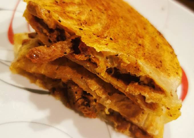 Steps to Prepare Homemade Cheezy Ground Beef Quesadillas