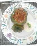 Chiles rellenos con carne de soya