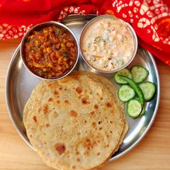 A picture of Soulful thali /dhabha style dal.