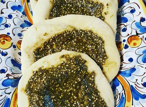 Foto di Khubiz arabic(pane arabo) e za'atar