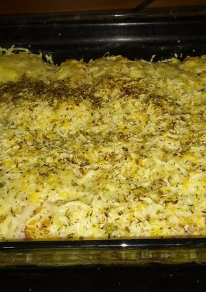 Una foto de Lasaña de patatas y jamón york