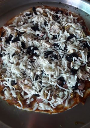 صورة لوصفة بيتزا الدجاج 😋😋