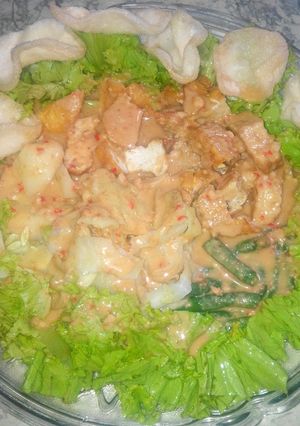 Foto resep Gado - Gado Sidoarjo Jatim(Bumbu Kacang Dg Ketela Atau Ubi)