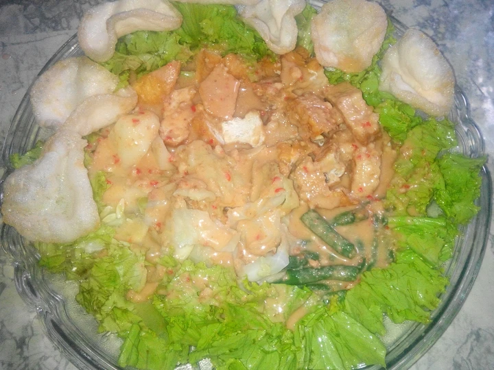 Langkah Gampang Membikin Resep Gado - Gado Sidoarjo Jatim(Bumbu Kacang Dg Ketela Atau Ubi) yang Enak Banget Anti Ribet, Bikin Ngiler