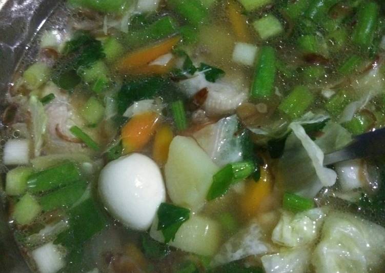Cara Gampang Menyiapkan Sop ayam telor puyuh, Lezat Sekali