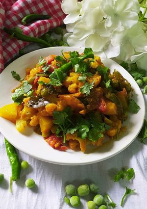 A picture of Mixed Veg with South Indian tadka.