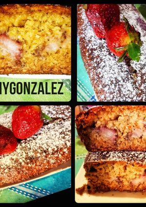 Una foto de Budín con frutillas y Avena
