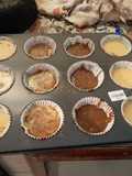 Muffins de vainilla, chocolate, rellenos y marmolados.