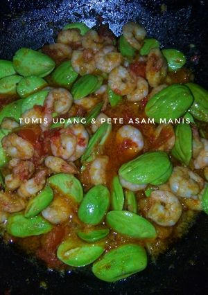 Foto resep Tumis Udang & pete asam manis