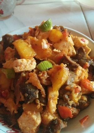 Foto resep Sambel goreng kentang ati tahu pete