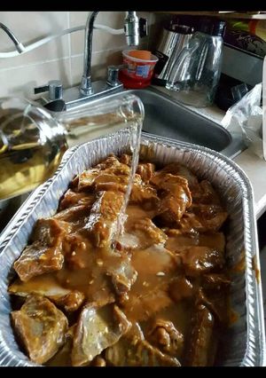 Una foto de Pecho de res y costilla alta al horno