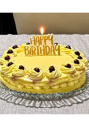 Foto di Torta con crema pasticcera ed amarene 🍒