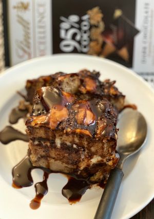 Foto resep Keto Chocolate Bread Pudding!🍫🍞