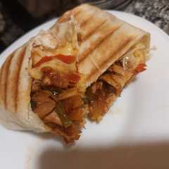 Una foto de Fajitas de pollo BBQ picante