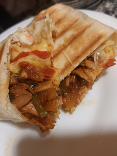 Una foto de Fajitas de pollo BBQ picante