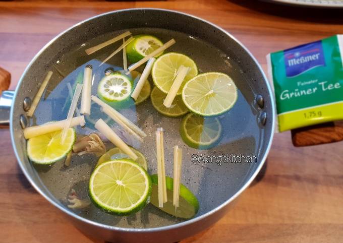 Resep Green Tea, jeruk nipis, sereh Anti Gagal