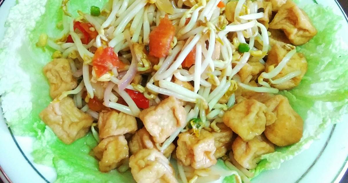 Resep Sawi Putih Kukus Siram Tauge Tahu Tumis Oleh Harlisa Dapur Pitom