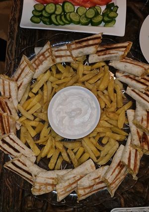 A picture of Chicken Tortilla Shawarma.