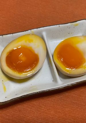 A picture of Simple Hanjuku Egg Recipeʕ·͡ᴥ·ʔ.