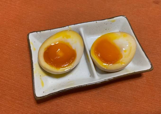 Steps to Make Super Quick Homemade Simple Hanjuku Egg Recipeʕ·͡ᴥ·ʔ