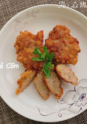 Hình của món Chả Cốm ăn cùng Bún Đậu😋.