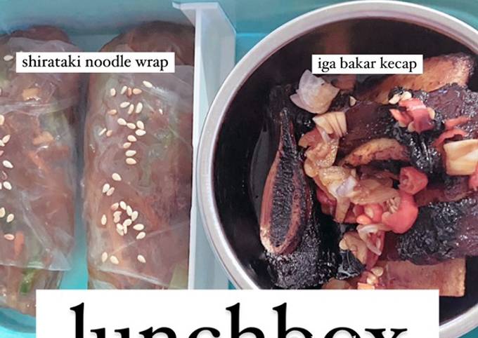 Resep: Bekal suami-shirataki wrap &amp; iga bakar Ekonomis Untuk Dijual