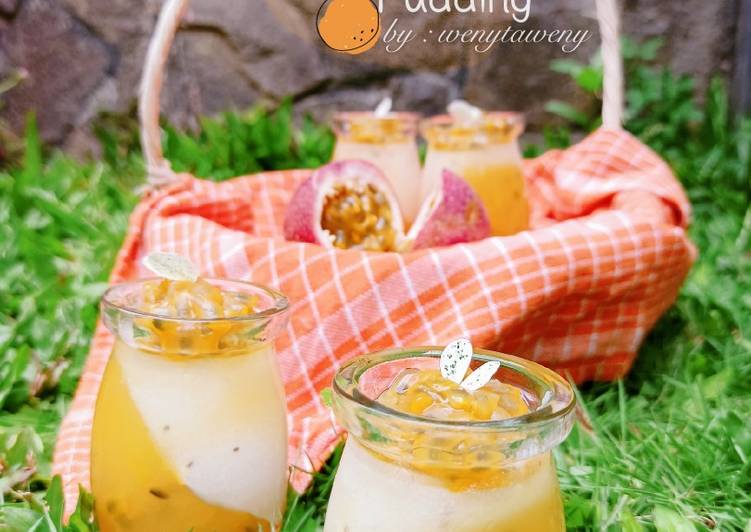 Cara Gampang Menyiapkan Markisa Pudding (passion fruit pudding), Lezat
