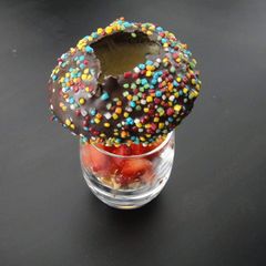 A picture of Chocolate Gol Gappa Shots.