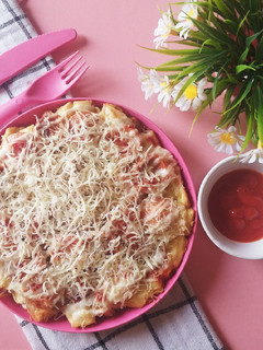 Foto resep Menu Sarapan Pizza Roti Tawar