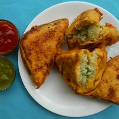 A picture of Bread pakora Bread Pakora Recipe with Stuffed Potato,.