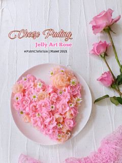 Foto resep Cheese Puding Jelly Art Rose