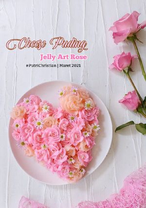 Foto resep Cheese Puding Jelly Art Rose