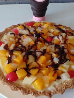Una foto de Tarta frutal con crema pastelera