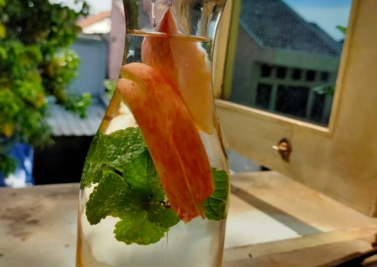 Cara buat Infused Water : Orange 🍊 Mint🌿 Apple🍎  yang Enak Banget