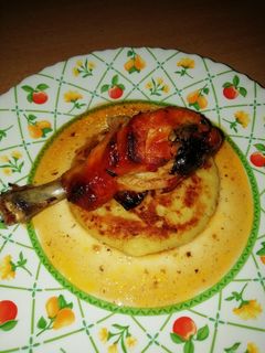 Mézes-mustáros csirkecomb recept fotója