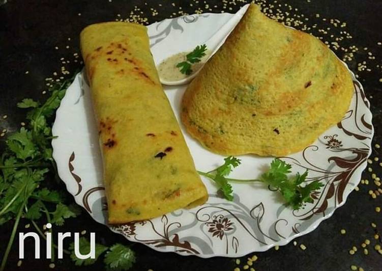 Simple Way to Make Homemade Moong dal Dosa