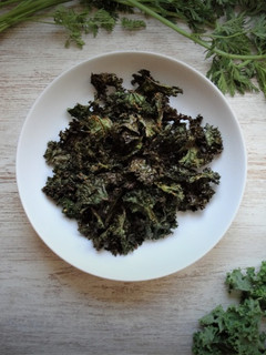 Una foto de Snack saludable de kale al horno