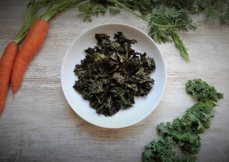 Snack saludable de kale al horno