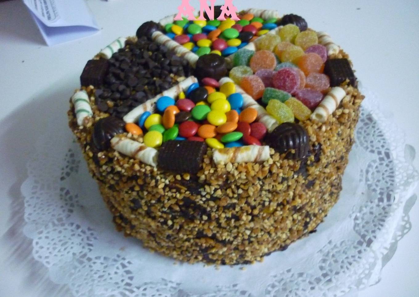 Torta de golosinas fácil y rápida