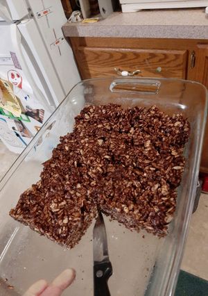 A picture of Chocolatey Rice Krispie Treats.