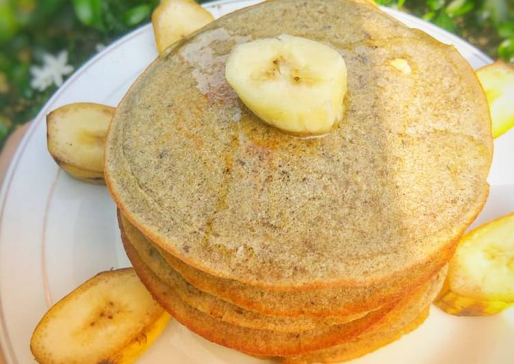 Bagaimana Menyiapkan Fluffy Pancake Banana Peel a.k.a Kulit Pisang (Gluten Free), Lezat