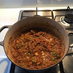 A picture of Keema dopiaza.