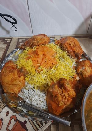 عکسی از دستور باقالی پلو با مرغ