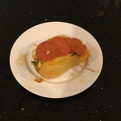 A picture of Pasta Stuffed Roasted Italian Peppers.